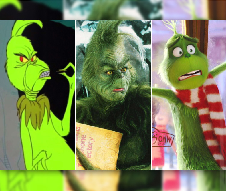 The Grinch in different animations and movies 
