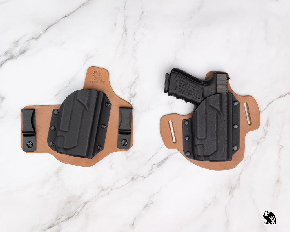 Both Comforttuck IWB Holster and a Quick Draw OWB Holster side by side. 