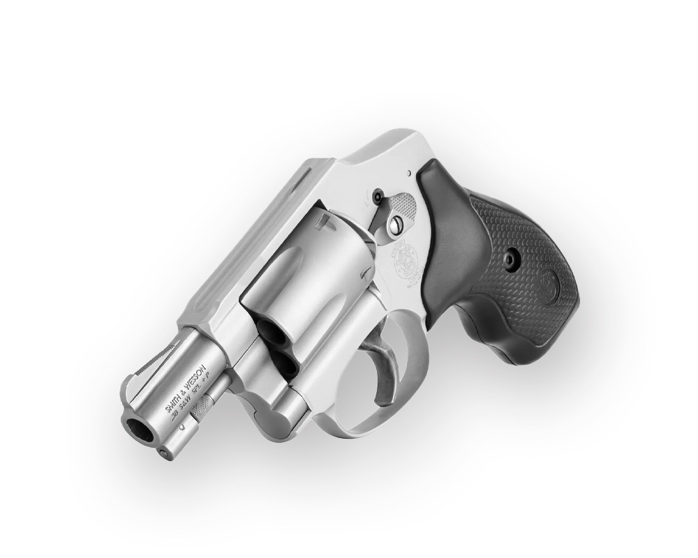 Smith & Wesson J-Frame M642 revolver on a white background.