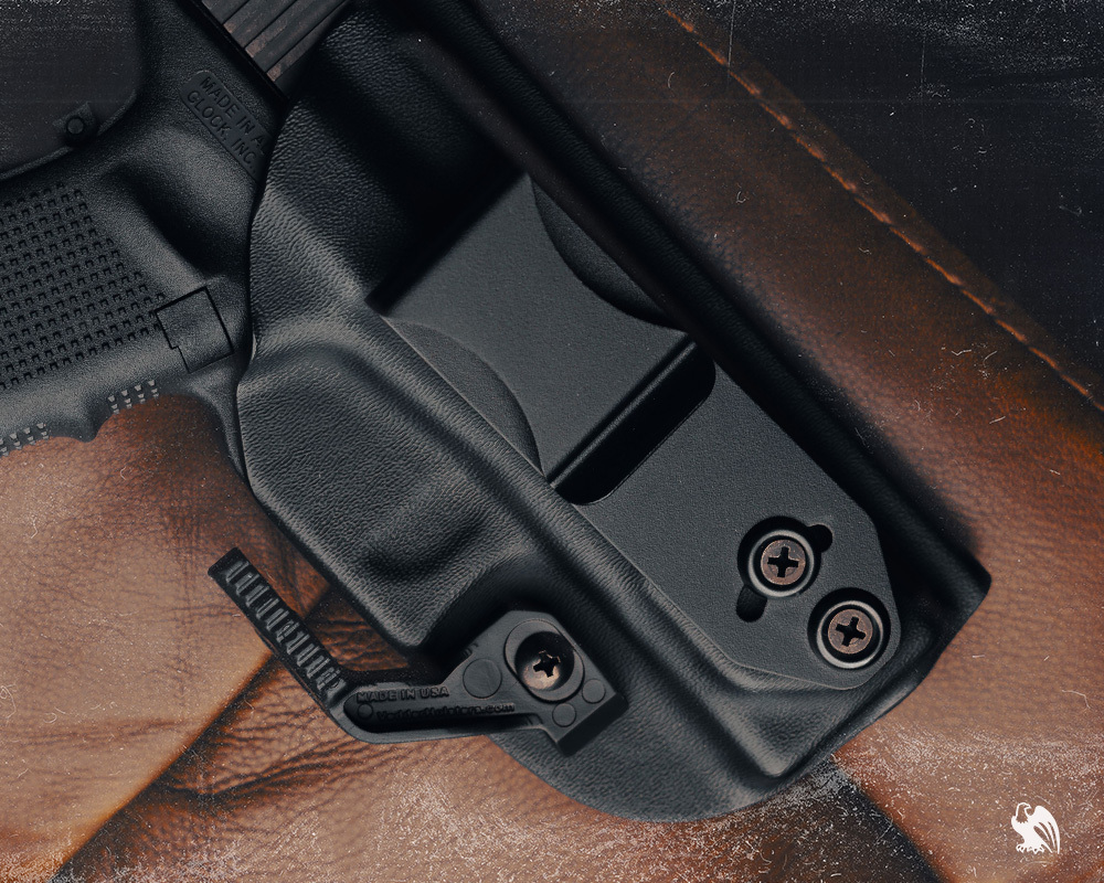 Glock 43 in a LightTuck IWB holster from Vedder Holsters. 