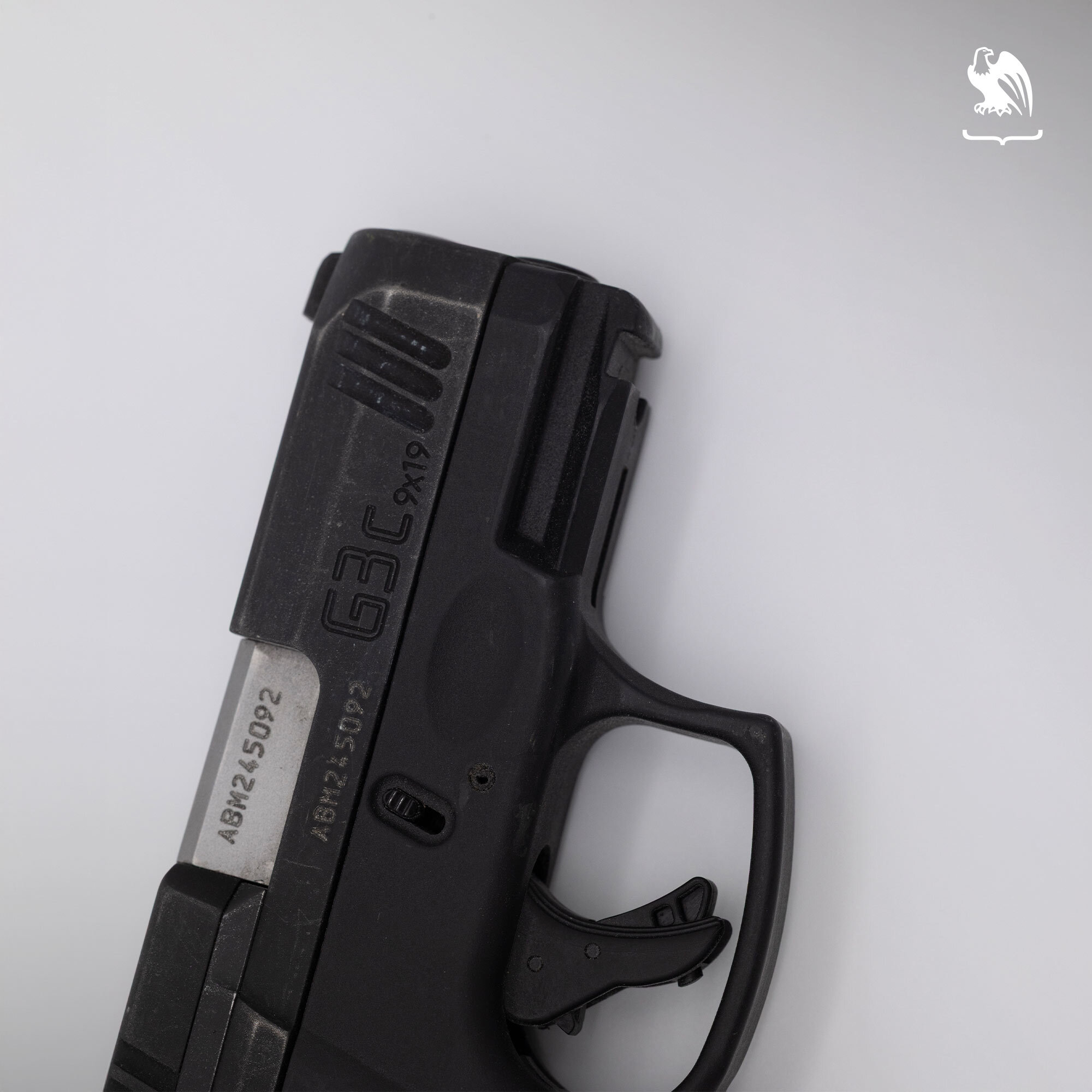 Close up view of the trigger and the barrel of the Taurus G3C handgun.