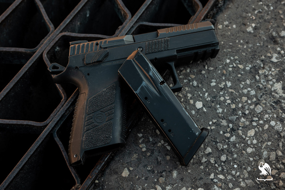 CZ P07 - The P07 on the ground with mag - Vedder Holster's Photography