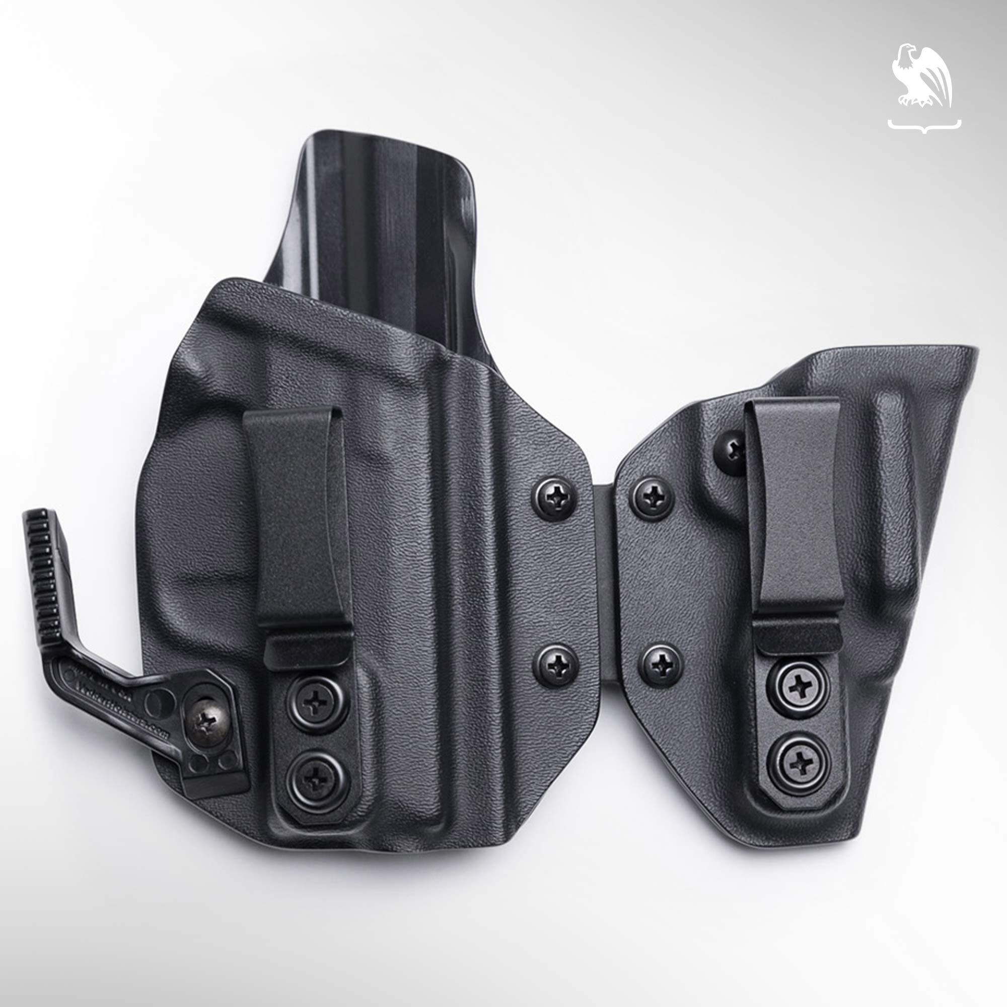 Black SideTuck Kydex IWB Holster from Vedder Holsters on a white background.