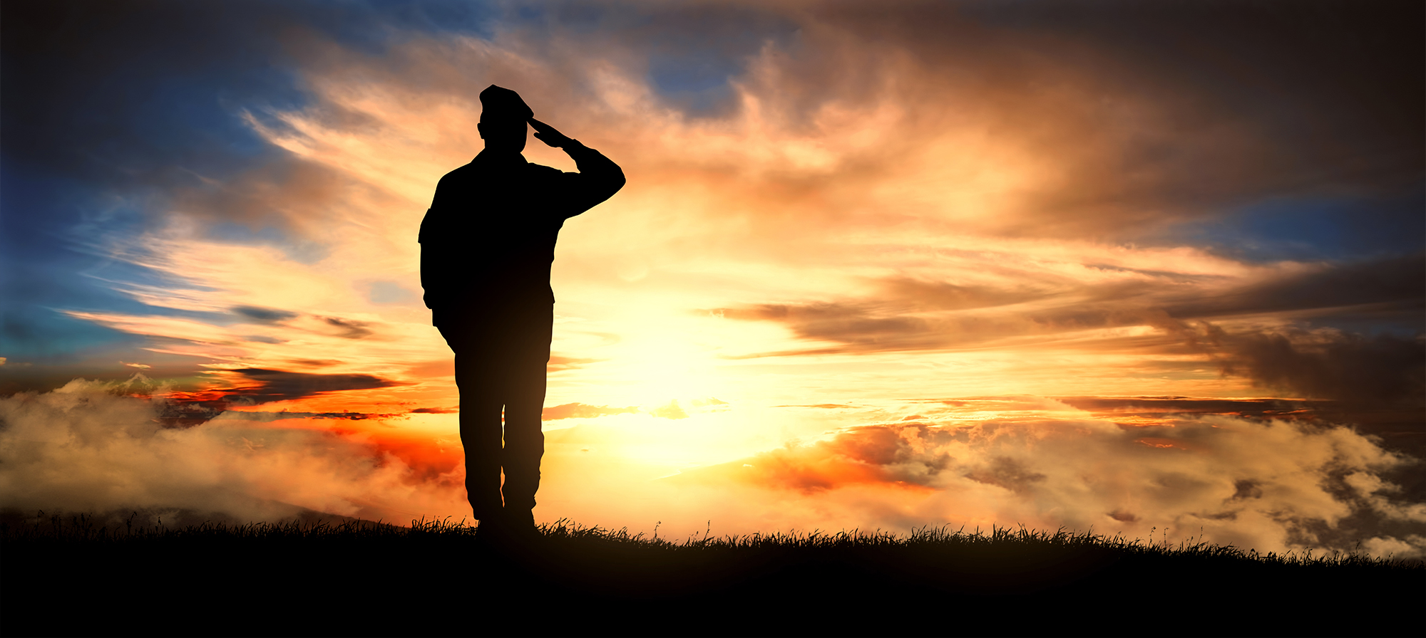 Generic Image - Veteran and Sunset