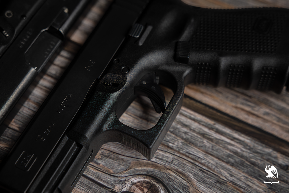 Glock 19 trigger close up photography