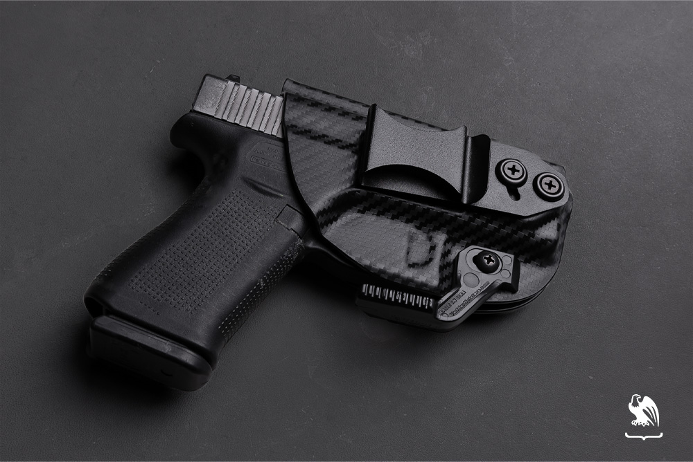 Easy and comfortable concealment holster for a G43X! Carry a Vedder Holster with your Glock 43x today!