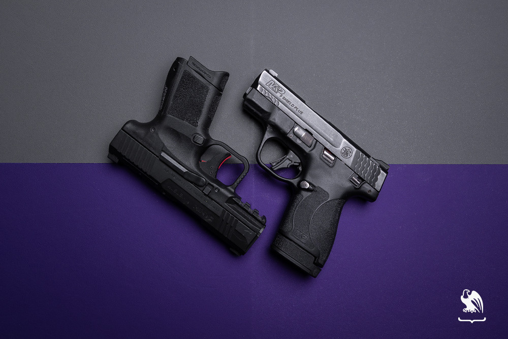 Pistol vs Handgun - Vedder Holster Stock Image for a pistol and a handgun.