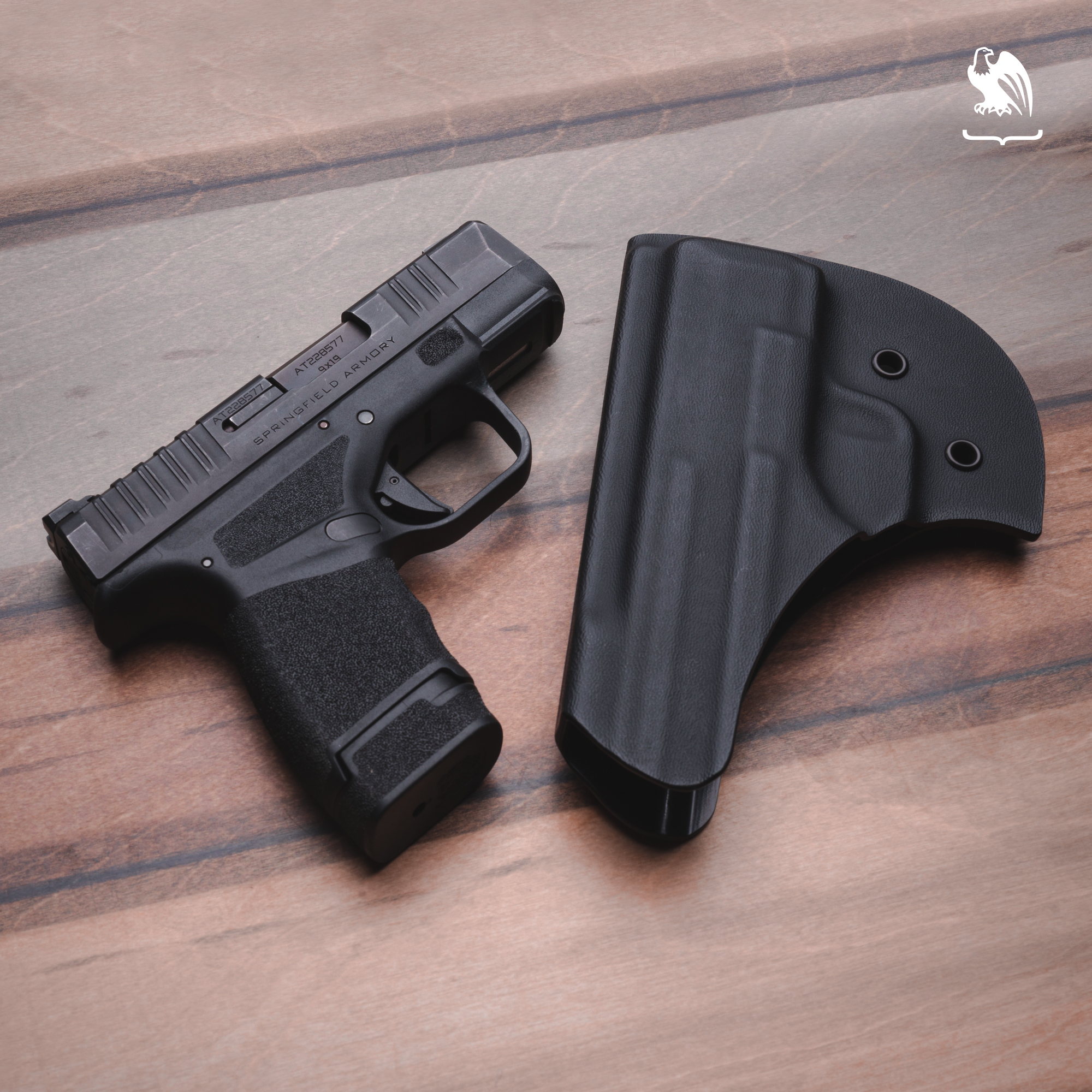 Hellcat Micro Compact next to holster