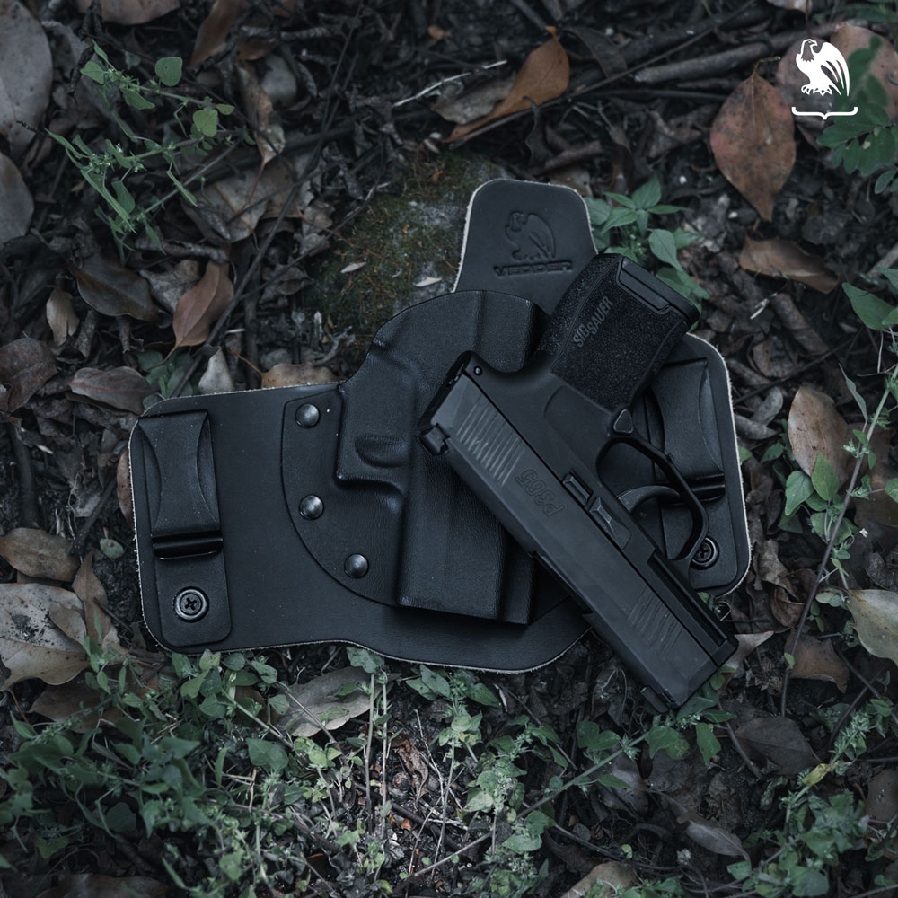Laws in your state - Generic Vedder Holsters Photography of a hybrid holster laying on the floor