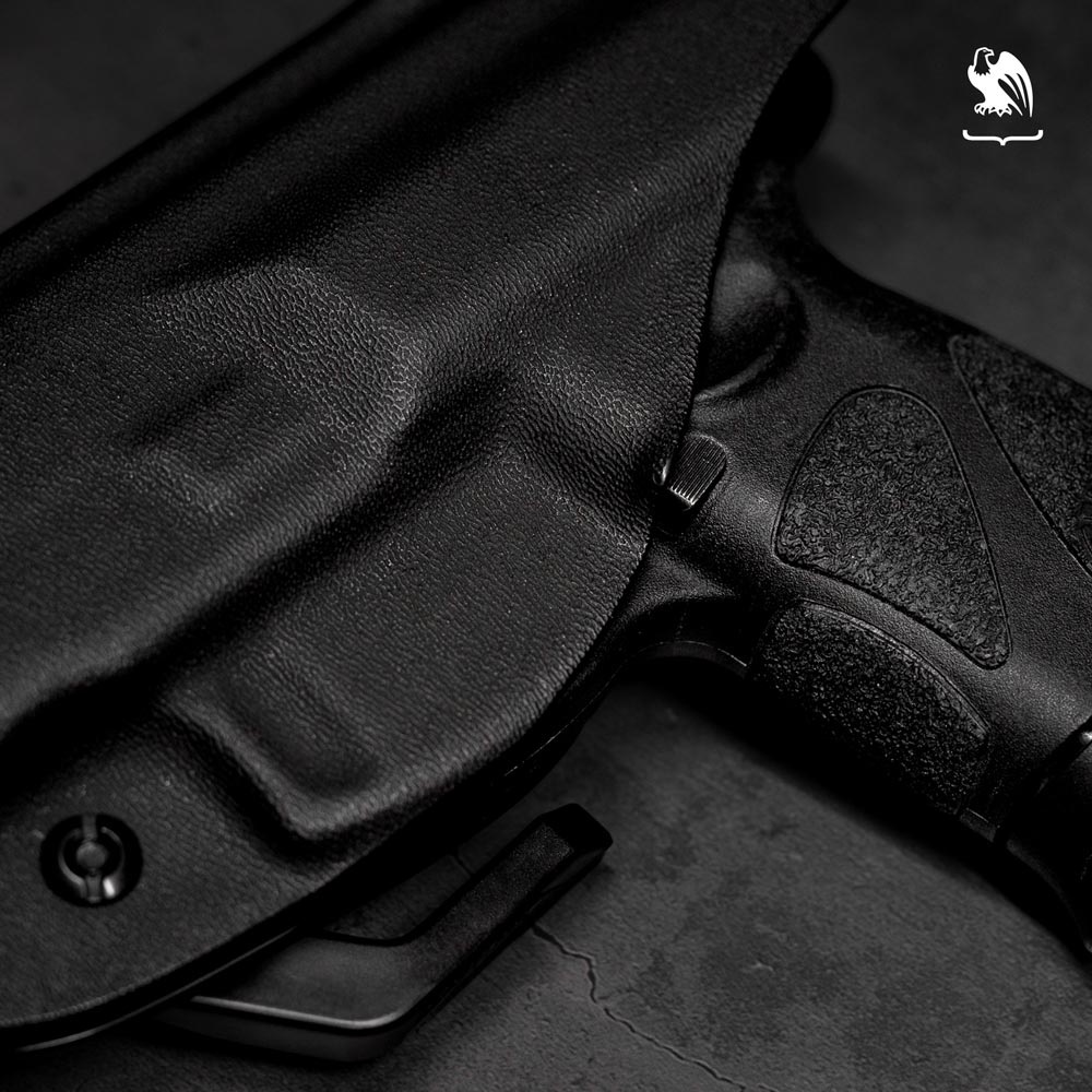 Close up picture of a Kydex Holster from Vedder Holsters