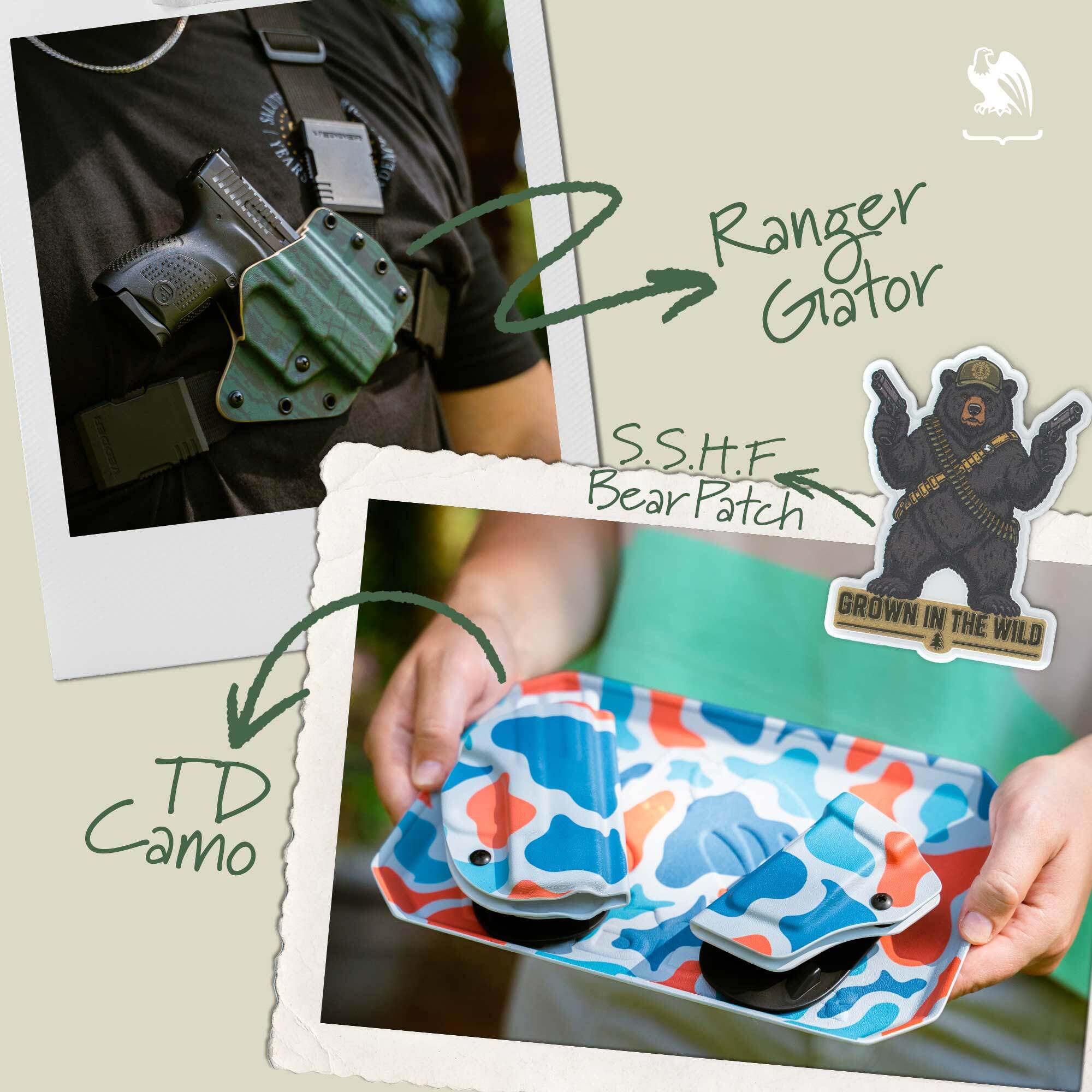 Limited edition releases Limited edition patches and Kydex patterns