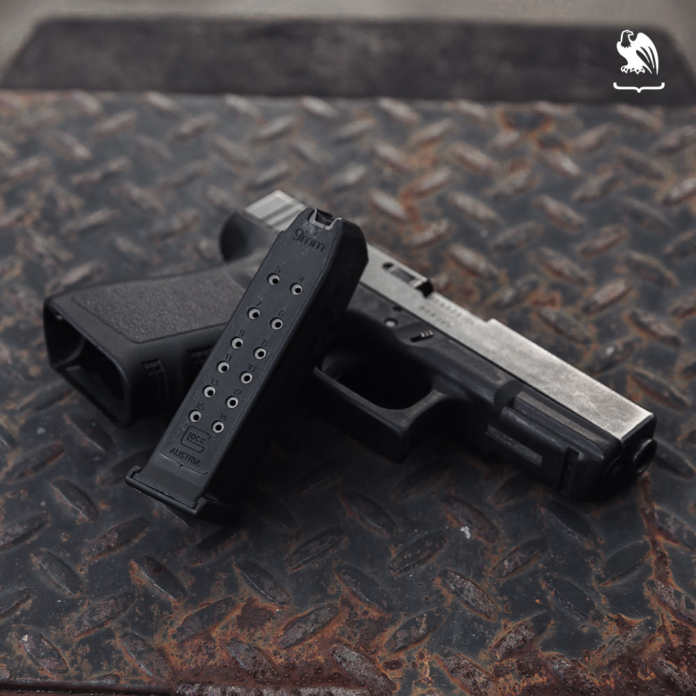 Size and Capacity -  Handgun with Mag Glock 19