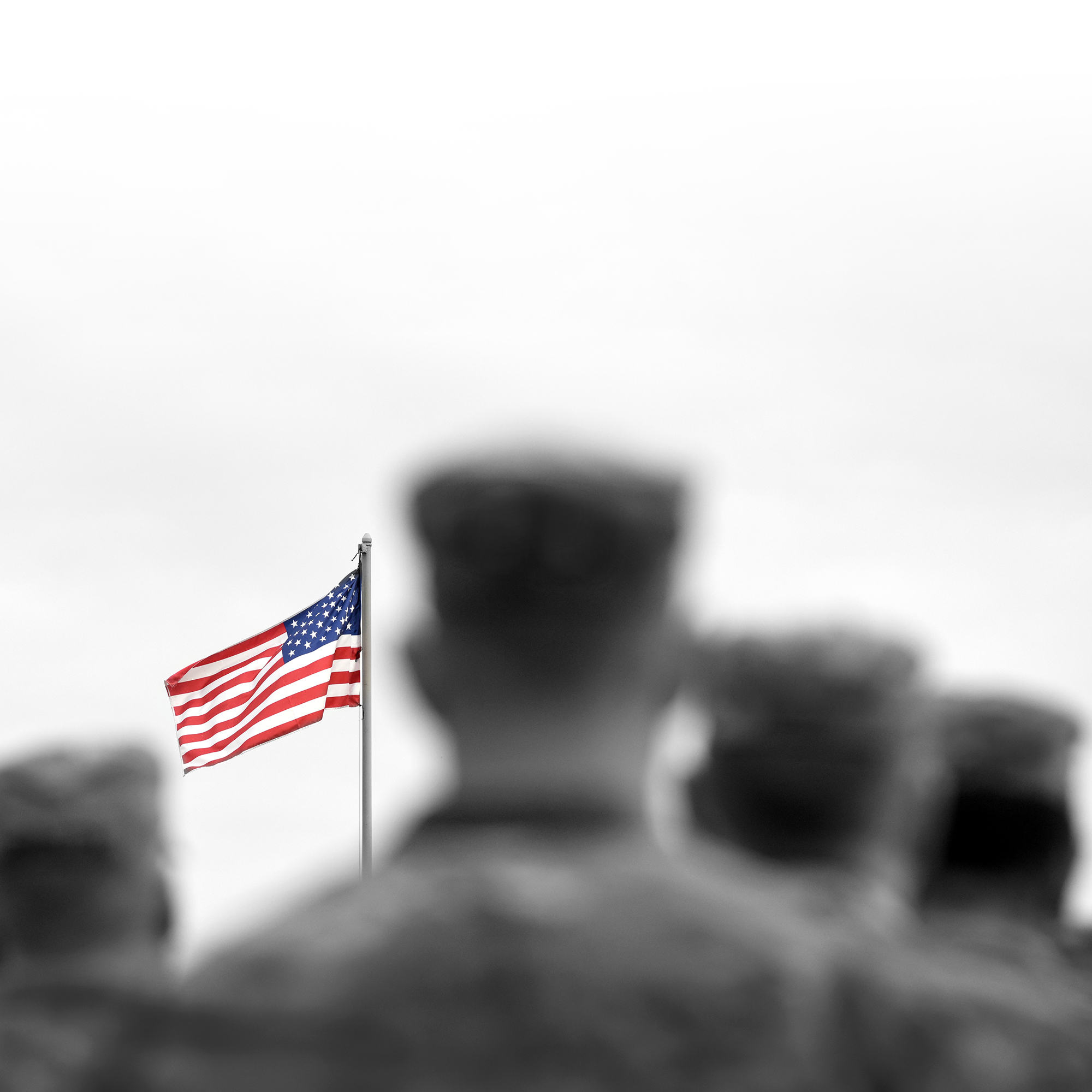 Generic Image - American Flag and Soldiers