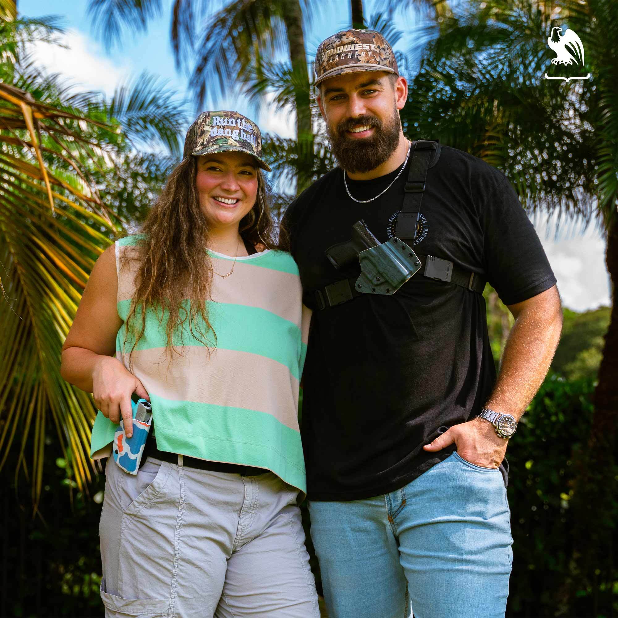 Zach and Hannah Sieler wearing Vedder Holsters