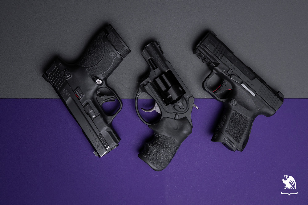 Revolver vs Pistol vs Handgun - Vedder Holster Stock Photography